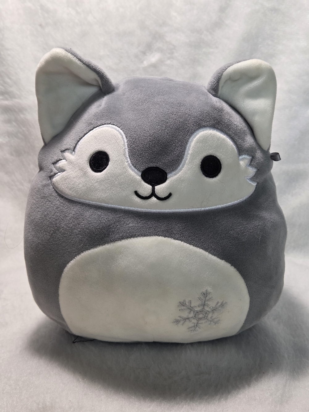 WILLY Squishmallows 7" Grey Wolf Stuffed Toy Wilderness Squad DAMAGED/NO TAGS